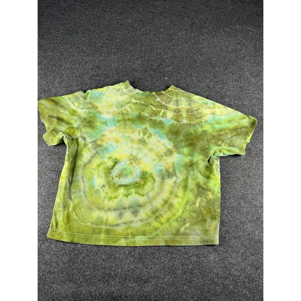Nike Cropped Baby Tee Size Large Green Tie Dye Y2K Retro Grunge OOAK Custom - Picture 8 of 9